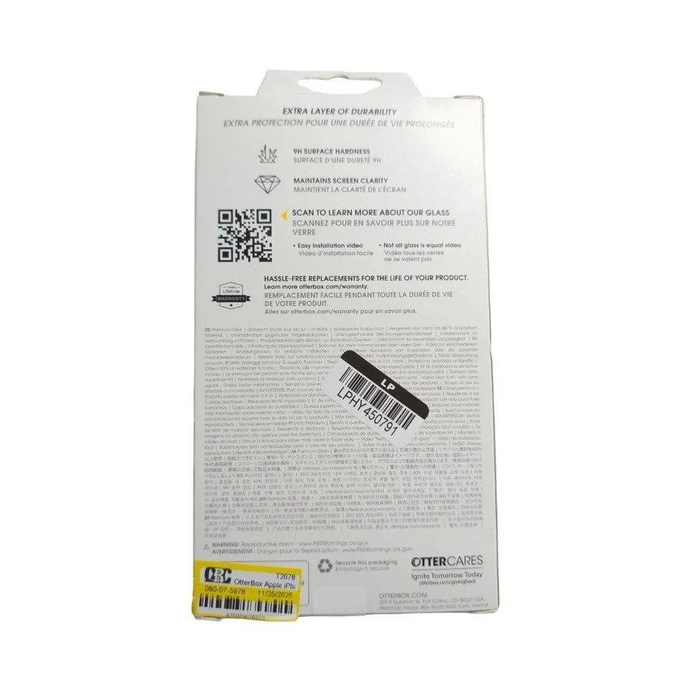 W8-N OtterBox Premium Glass Screen Protector For Apple iPhone 16‎